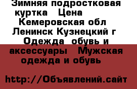 Зимняя подростковая куртка › Цена ­ 1 500 - Кемеровская обл., Ленинск-Кузнецкий г. Одежда, обувь и аксессуары » Мужская одежда и обувь   